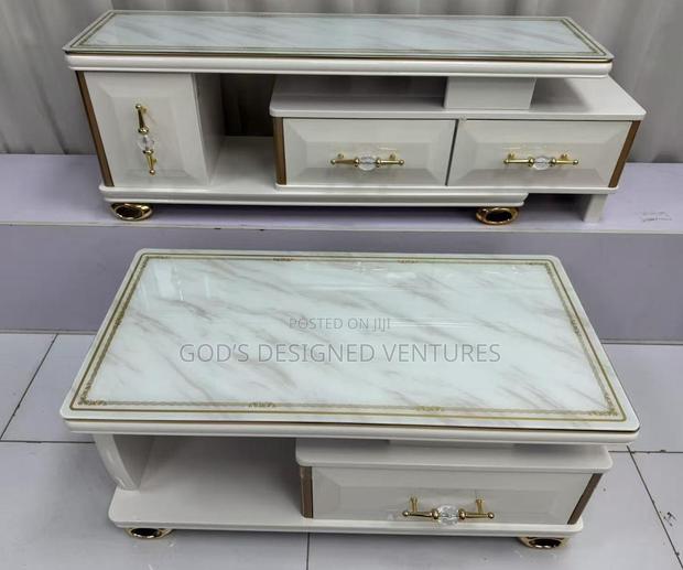 Well Polished Center Table With Tv Stand