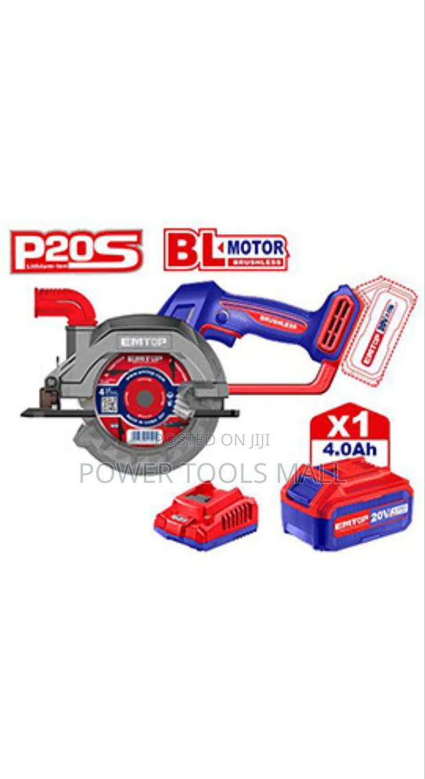 Cordless Brushless Circular Saw Emtop · Photo 1