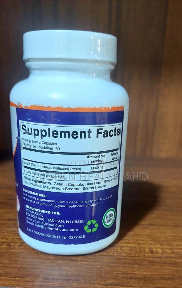 Vitamatic, Mastic Gum, 120 Capsules (500 Mg Per Capsule) · Photo 2