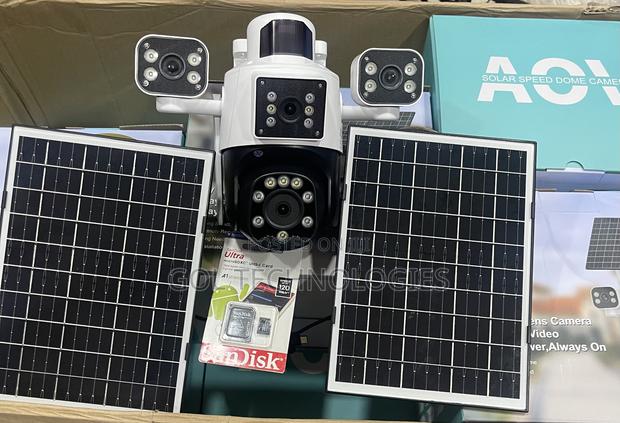 Solar Camera 4 Lens Adjustable 4g Camera With Motion Detector + 64gb · Photo 1