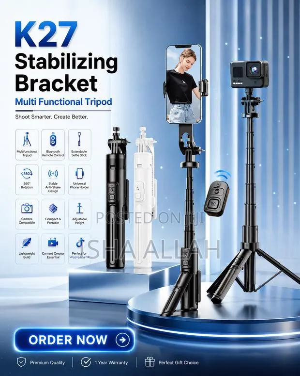 Pro Flextrip – 3-in-1 Bluetooth Selfie Stick Tripod · Photo 1