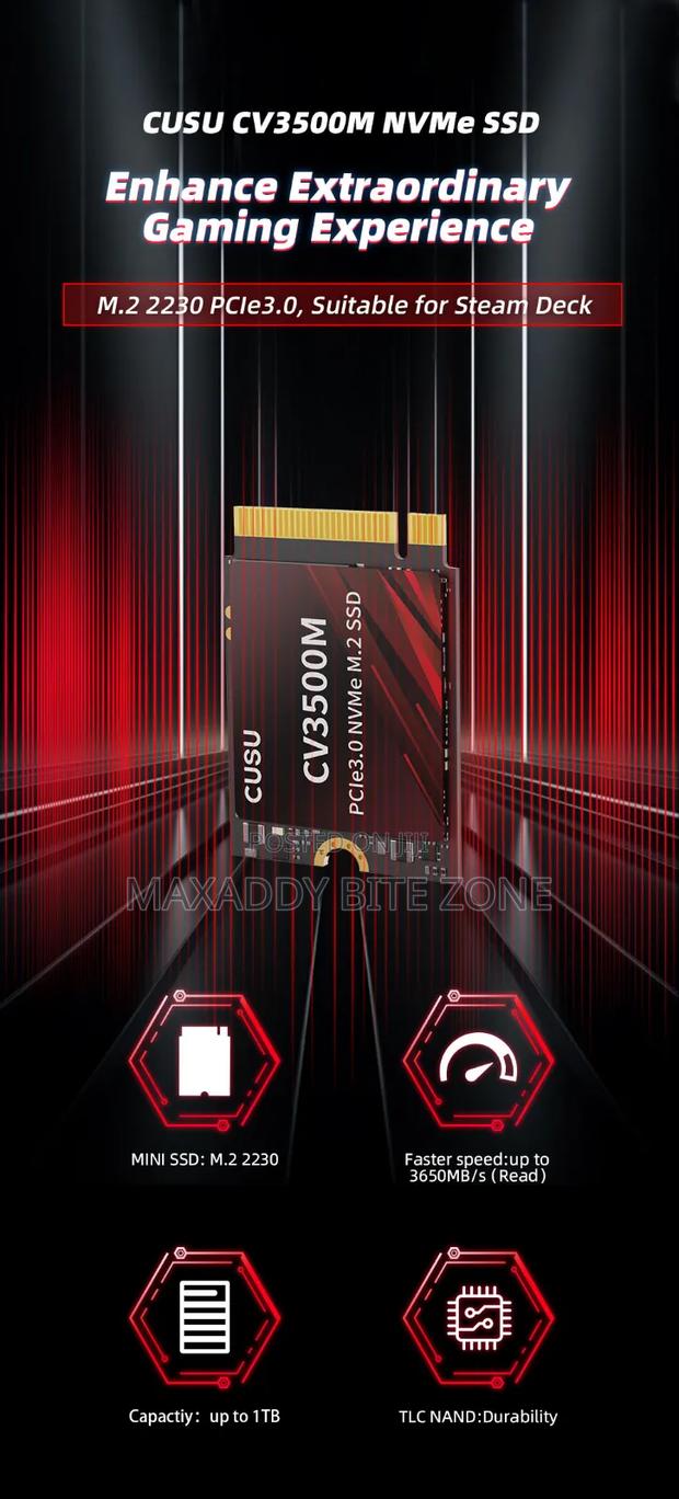 Cusu SSD 2230 512gb Nvme M2 SSD Pcie3.O for Steam,Surface Pro · Photo 3
