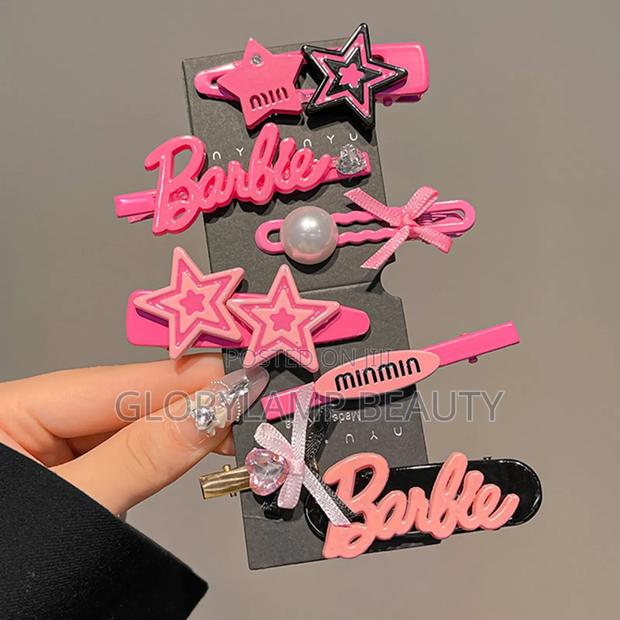 Barbie Style Pink Hair Clips Set for Girls · Photo 1