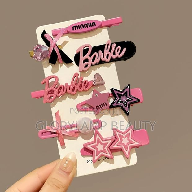 Barbie Style Pink Hair Clips Set for Girls · Photo 2