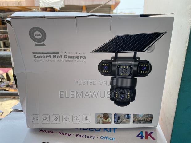 3 Lens (Triple Lens) 4g Solar-Powered PTZ Outdoor CCTV Camera V380pro · Photo 1