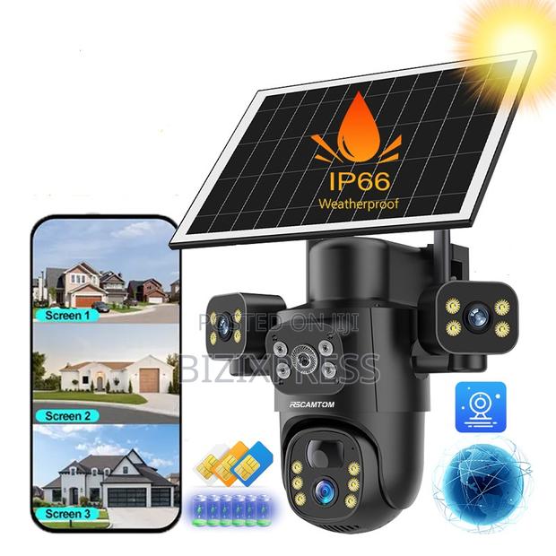 4g Solar Security Camera – 3 Lens · Photo 1