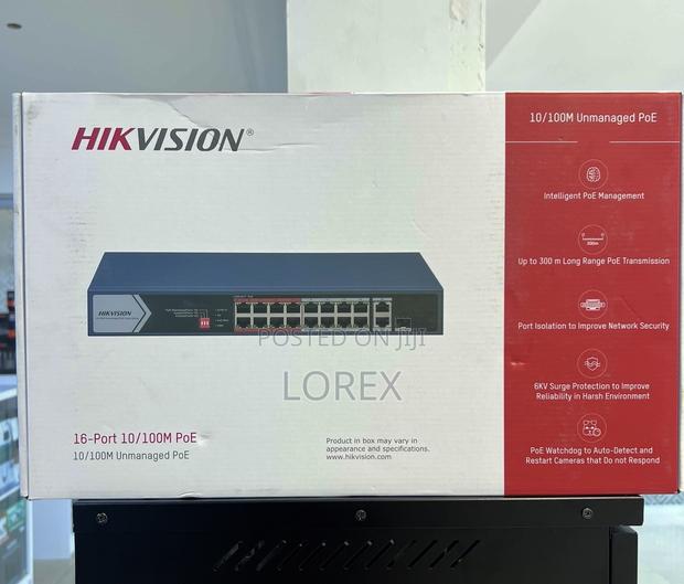Hikvision 16port Unmanaged Poe Switch Ds-3e0318p-E/M(c) · Photo 1
