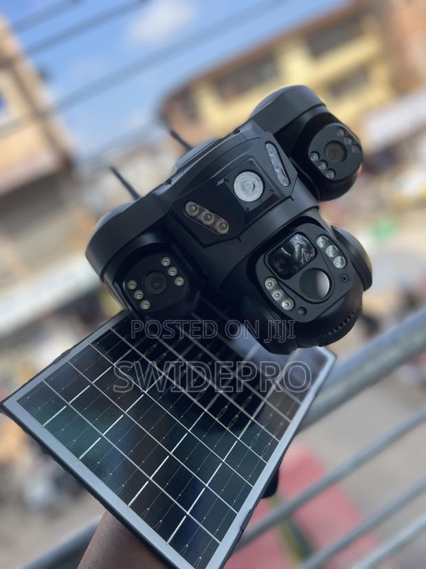 (3 Lens )Triple Lens Solar Powered Camera V380 Pro Smart Net 4g CCTV · Photo 1