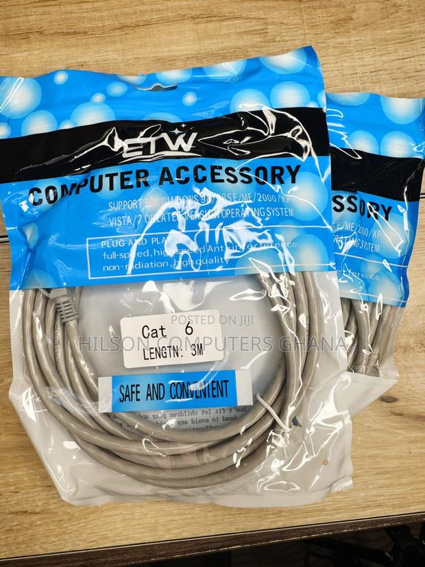 Etw 3 Meter Cat 6 Utp Patch Cord Ethernet Cables (Rj45) · Photo 1