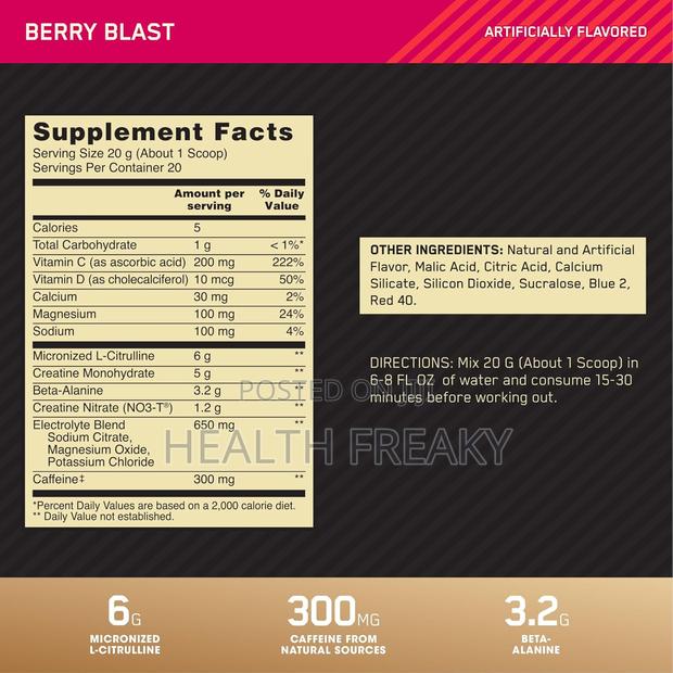 Preworkout Gold Standard Pre Advanced Explosive Energy Muscle Builder · Photo 3