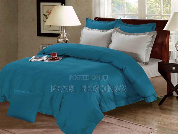Quality Egyptian Cotton Plain Colors 7pcs Reversible Duvet Set Avail. · Photo 4