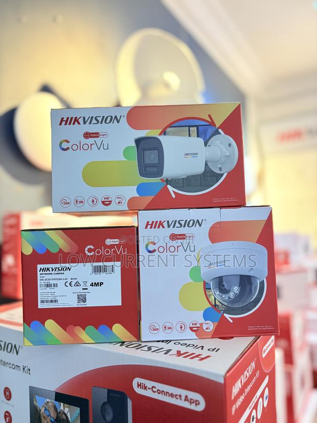 Hikvision Smart 4mp Colorvu Ip Camera With Audio Network Camera · Photo 1
