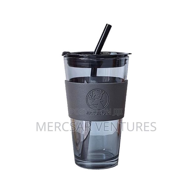 Sipper Coffee Mug With Leather Sleeve With Straw-450 Ml · Photo 3