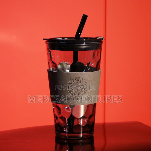 Sipper Coffee Mug With Leather Sleeve With Straw-450 Ml · Photo 4