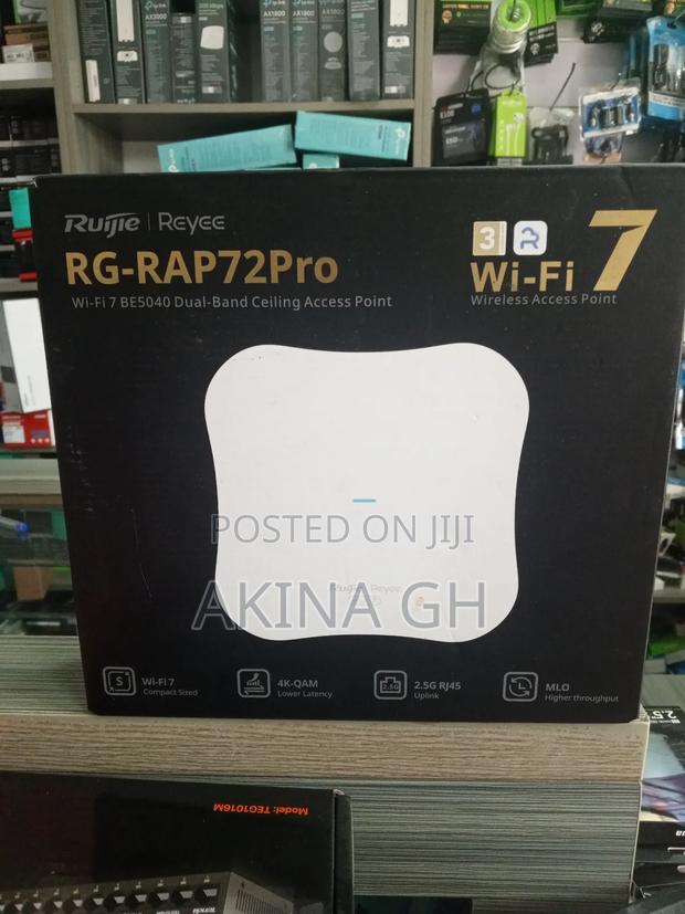 Rujie Wi-Fi 7 Be5040 Dual Band Ceiling Access Point Rg-Rap72pro · Photo 1
