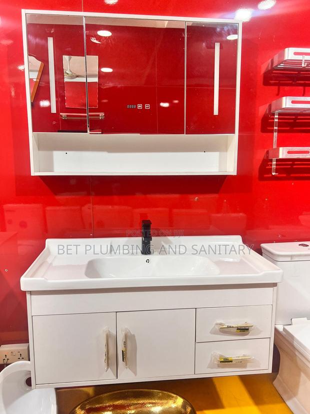 100cm Cabinet Basin With Led Mirror Complete_cabinet Basin · Photo 1