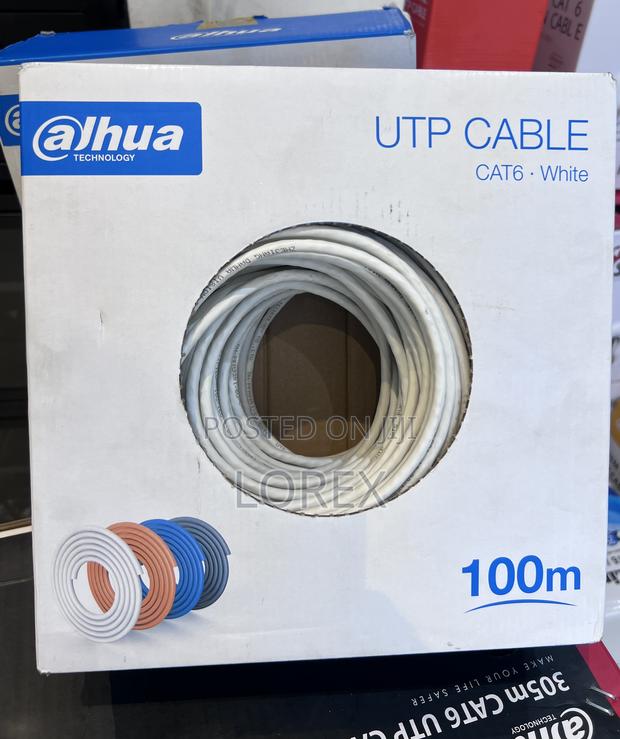 Dahua Cat6 Cable 100m Pure Copper Pfm920i-6un-C-100 · Photo 1