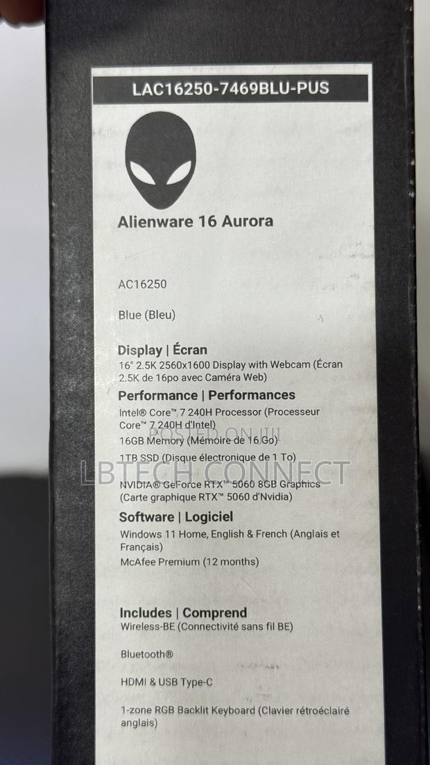 New Laptop Dell Alienware Aurora R16 16GB Intel Core Ultra 7 SSD 1T · Photo 4