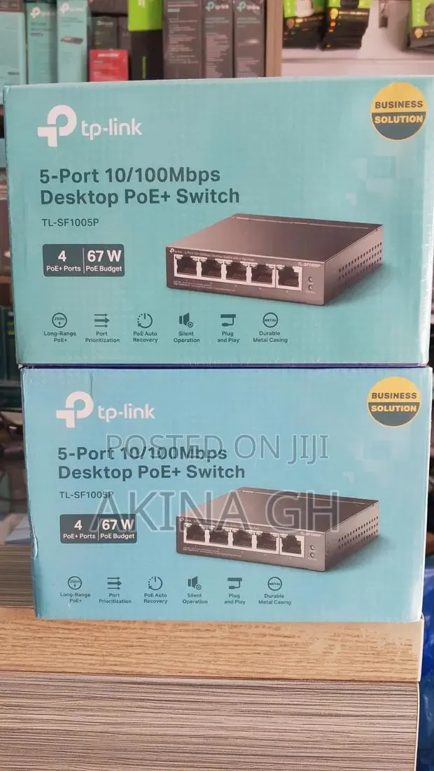 5 Port 10/100mbps Desktop Poe+ Switch / TL-SF1005P · Photo 1