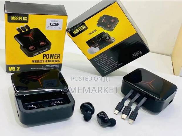 M88 Plus Earbud Earphones Led Digital Display Earbuds With Power Bank · Photo 2