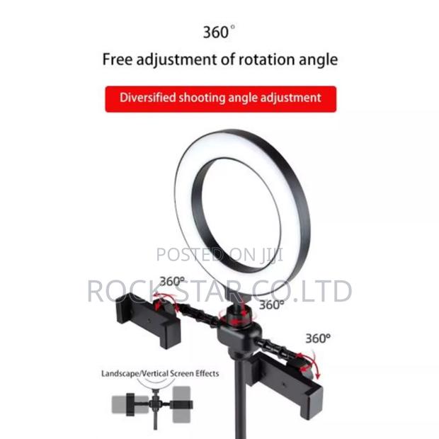 High Quality Ring Light With Tripod and 2 Phone Holders. 6 '' Inches. · Photo 2