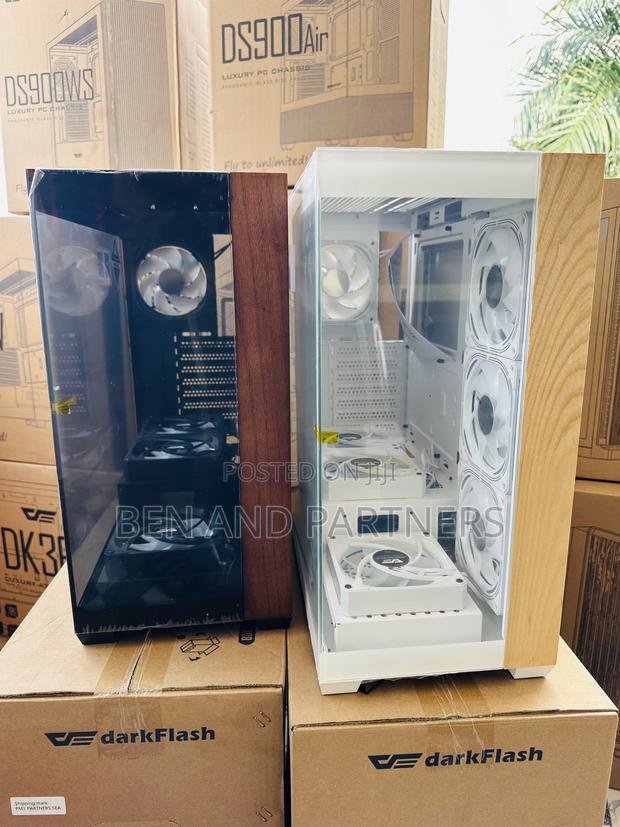 Darkflash Ds900w Atx Case With 7-argb Fans, Tempered Glass, Walnut · Photo 8