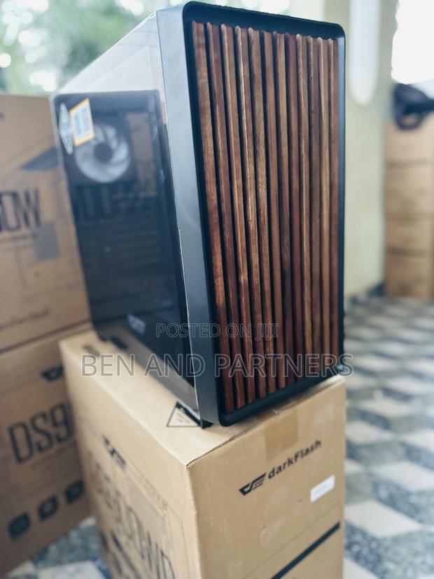 Darkflash Ds900wd Atx Case With 4-argb Fans, Tempered Glass, Walnut · Photo 4