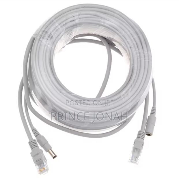 Ip Camera Cable 10m Ethernet Cat5 Dc Power For Network Nvr Cctv System · Photo 3