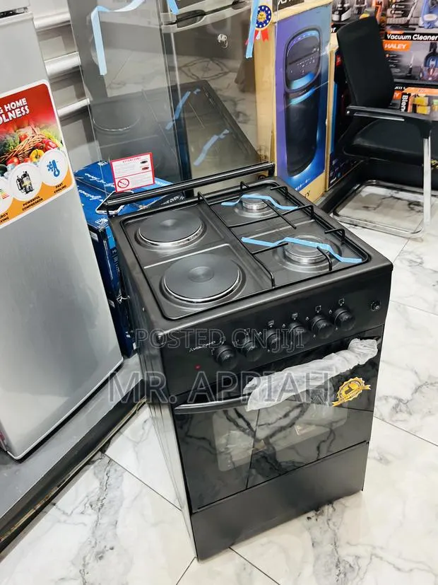 High Quality Volcano 50x50 2 Electric + 2 Burner Freestanding Cooker. · Photo 1