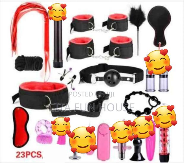 23pieces Set BDSM Sex Toy Webbing Plush Hand and Foot Cuff Bondage Kit · Photo 1