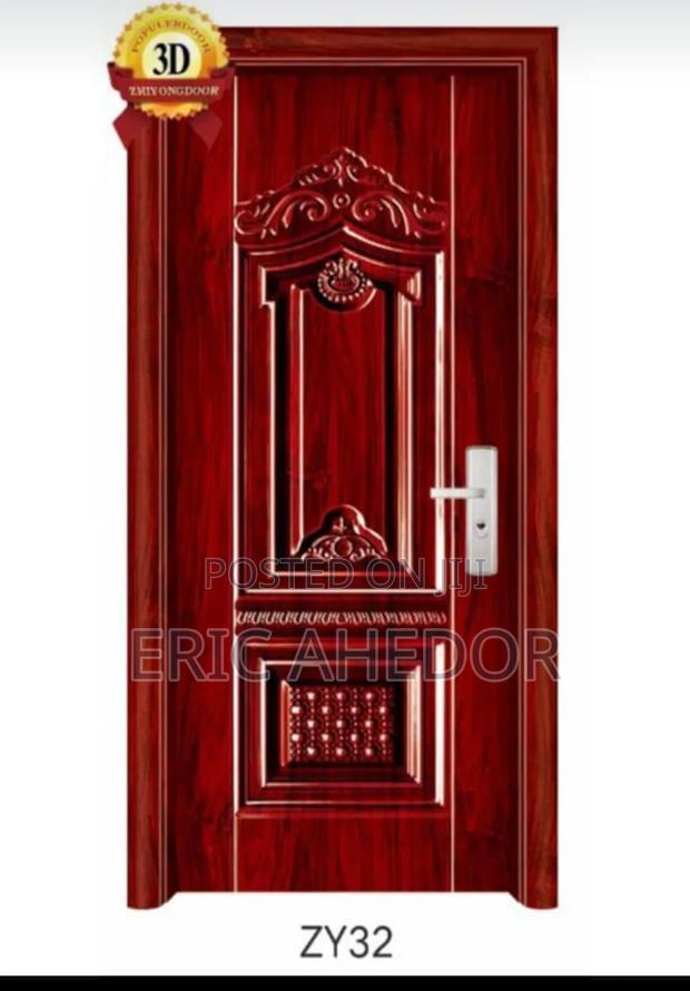 Wooden Metal Security Door for Bedroom and Hostels Plus Accessories · Photo 1