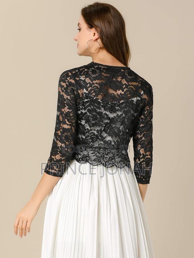 Allegra K Women's Elegant 3/4 Sleeve Sheer Floral Lace Shrug Top · Photo 2