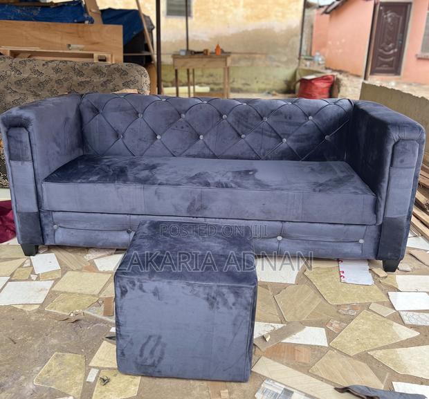Dark Gray Sofa + Coffee Table · Photo 1
