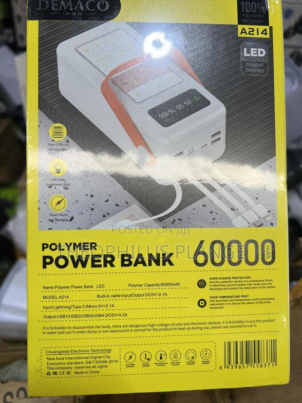 Demaco 60,000 MHZ Original Power Bank · Photo 2
