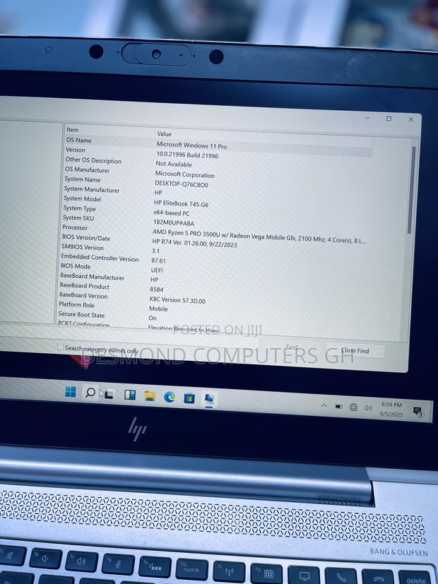 Laptop HP EliteBook 745 G6 8GB AMD Ryzen 5 SSD 256GB ยท Photo 8