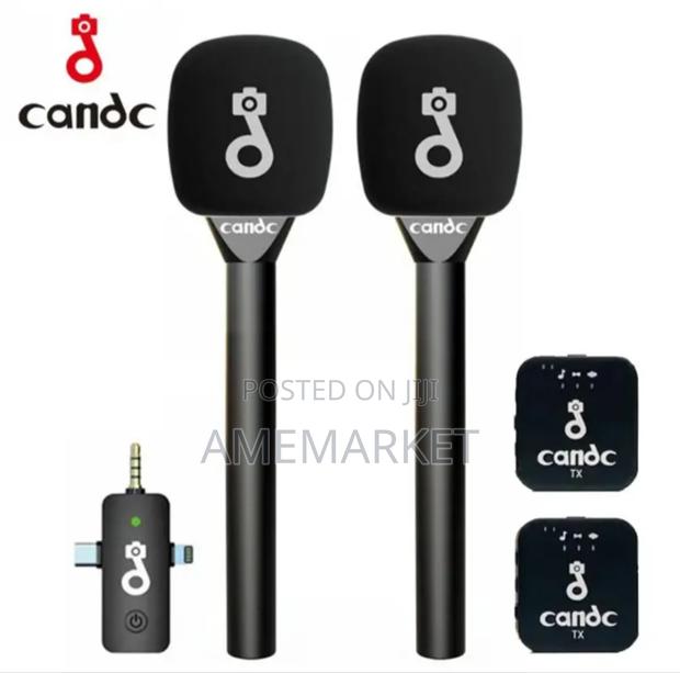 Candc Interview Boom Dual Mic 2tx+1rx Wireless Phone Camera Microphone · Photo 1