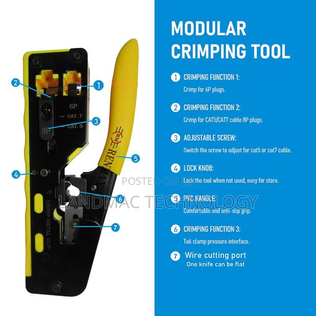 Cat-7 Crimping Tool Professional Network Wire Crimper · Photo 3