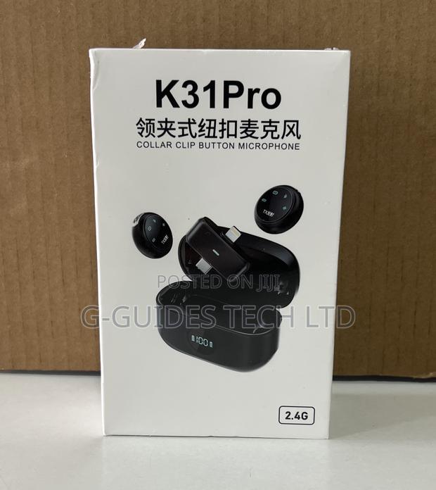 K31pro Collar Clip Button Wireless Microphone · Photo 1