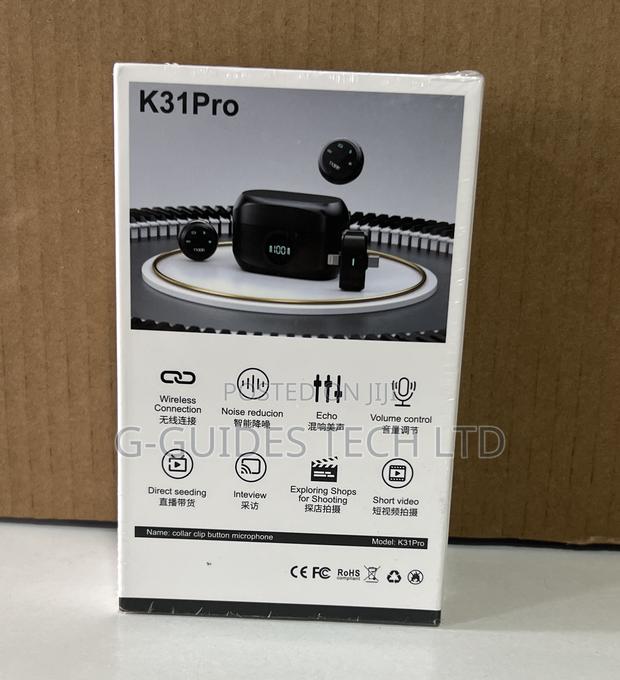K31pro Collar Clip Button Wireless Microphone · Photo 2