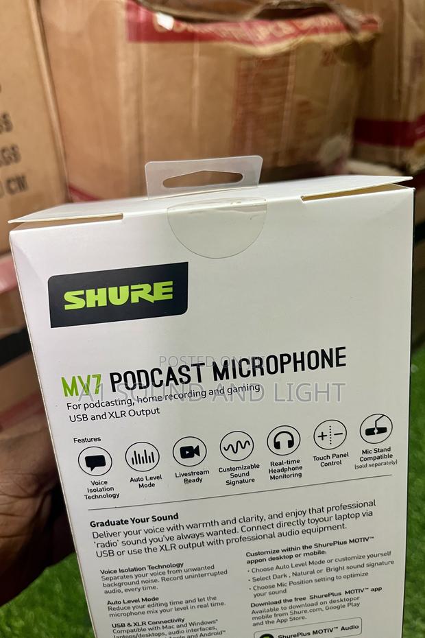 Shure Mv7 Usb / XLR Microphone for Live Streaming, Recording · Photo 4