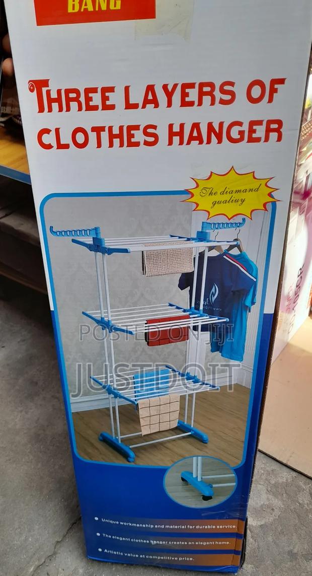 3 Layers Clothes Drying Rack – Foldable Design · Photo 1