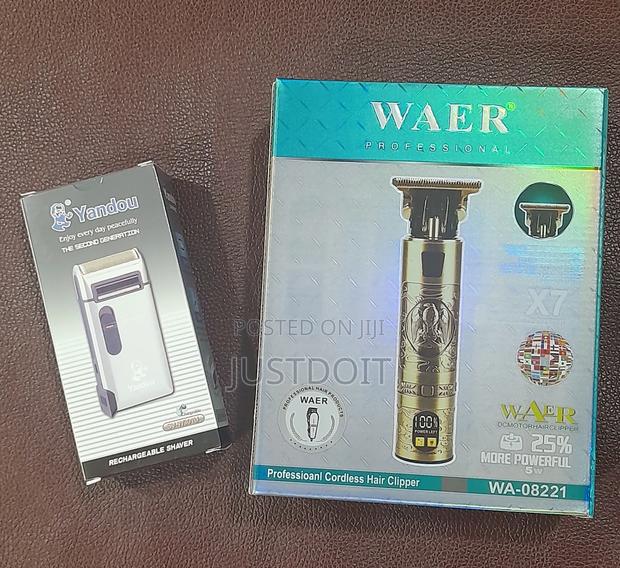 2-in-1 Grooming Combo – Waer 08221 Clipper Yandou Shaver · Photo 1