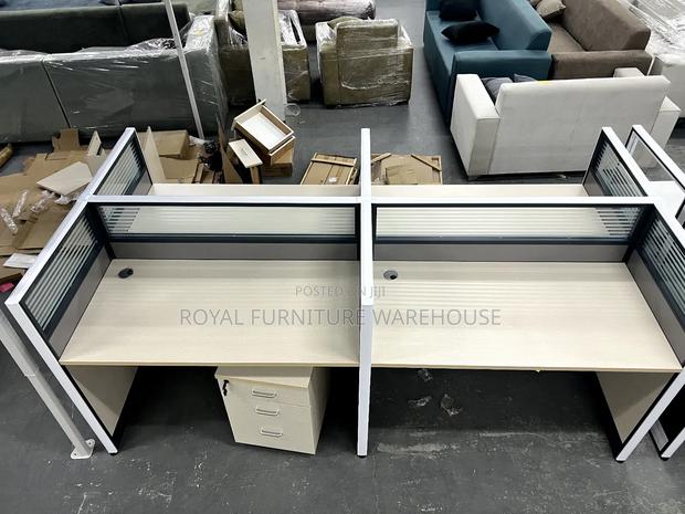 4 Chambers Stationary Office Desk Work Station · Photo 3