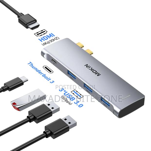 Mokin 5 In 1 Usb Type C Hub For Macbook Usb Adapter
Docking Station · Photo 1