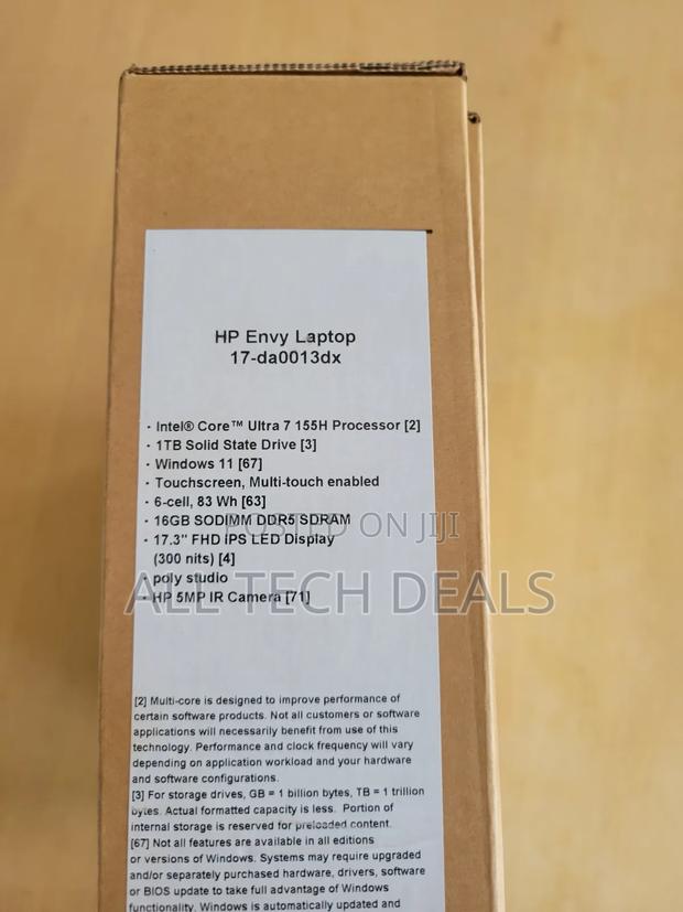 New Laptop HP Envy 17 16GB Intel Core Ultra 7 SSD 1T · Photo 1