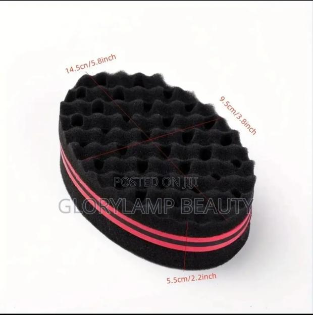 Afro Twist Hair Sponge Brush – Curl Coil Styling Foam (Black Red) · Photo 5