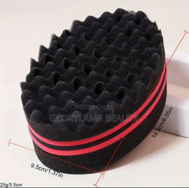 Afro Twist Hair Sponge Brush – Curl Coil Styling Foam (Black Red) · Photo 6