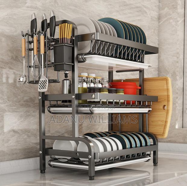 High Quality 3-Tiers Multipurpose Kitchen Dish Rack · Photo 1