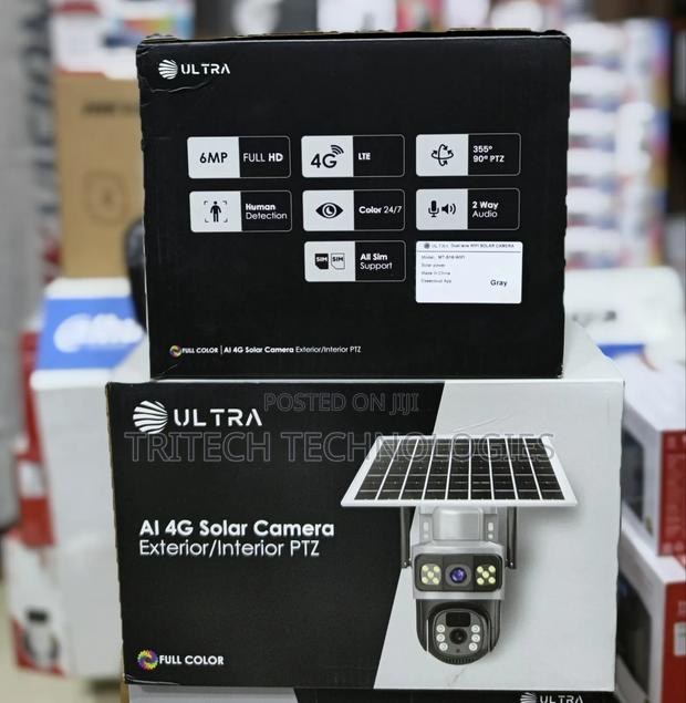 Ultra Dual Lens Solar PTZ Wifi Camera 6mp 2way Audio + Human Detection · Photo 1
