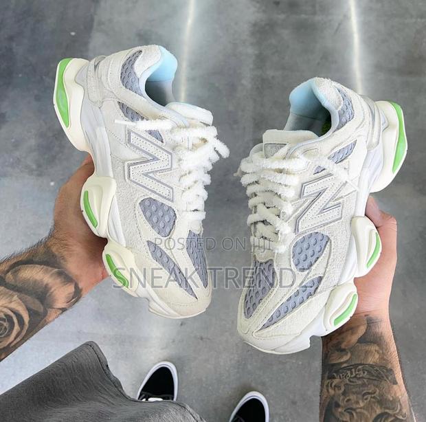 New Balance 9060 Cream and Lemon Green · Photo 1